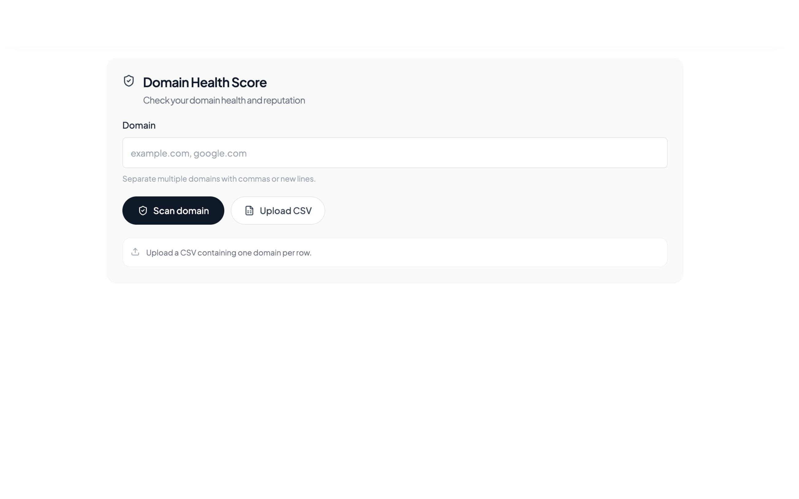 Domain Health Score screenshot